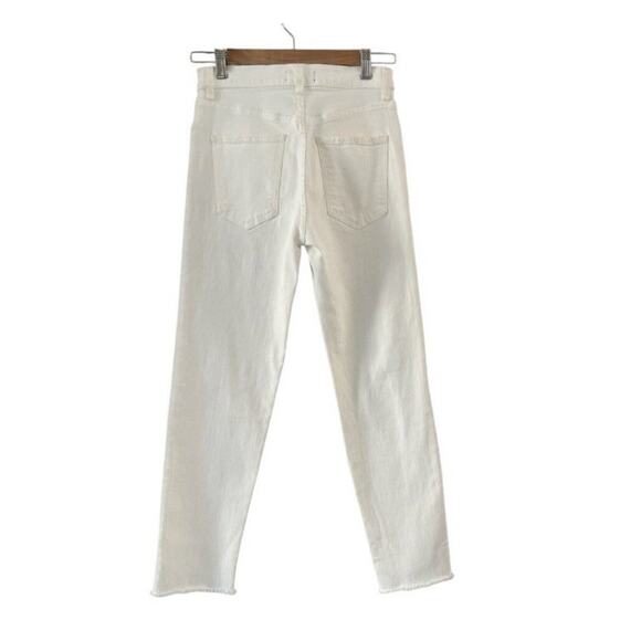 New Ramy Brook, Langley, Lightly Distressed Crop Jeans, Ivory Shark White, Sz 24 - Picture 10 of 13